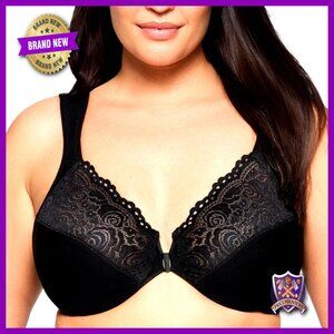 Full Figure Plus Size Front Closure Bra Underwire Comfort Support